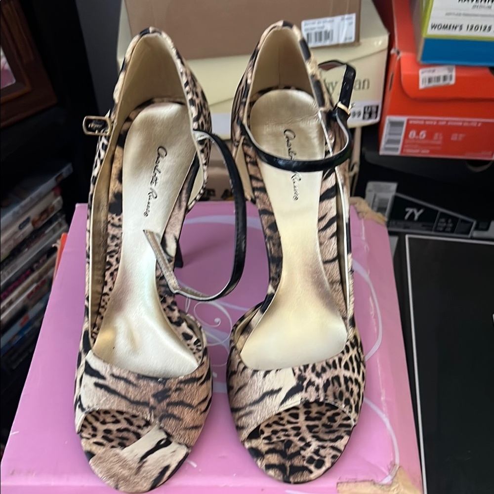 Charlottes Russe Women's Leopard Print Heels